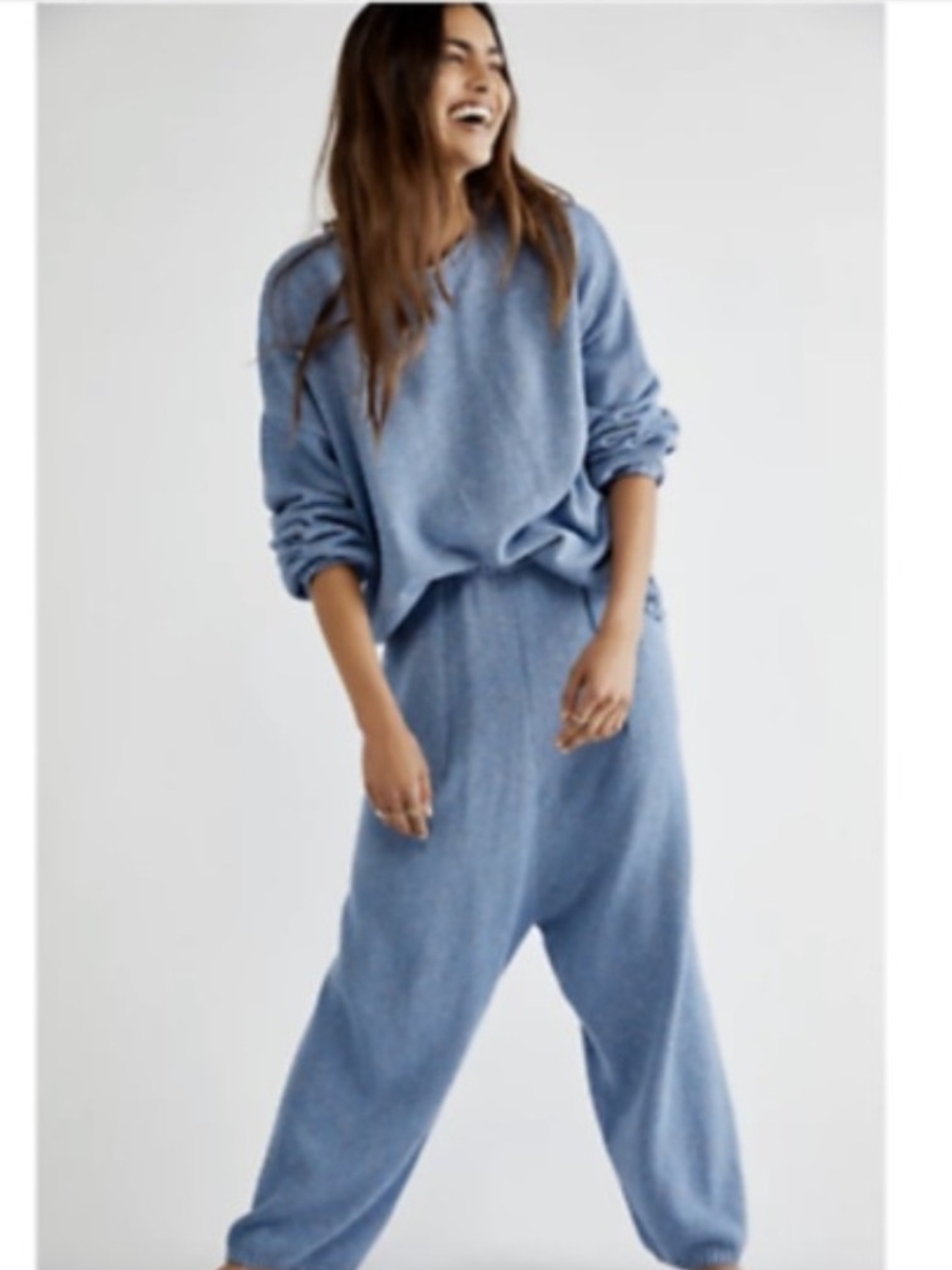 Free People Beach Gio Sweater Set Harem Knit Pants & Crewneck Top - Size XS - Picture 12 of 12